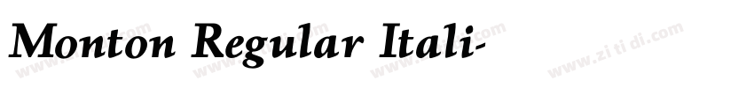 Monton Regular Itali字体转换